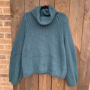Brochu Walker Women's Green Knit Cowl Neck Sweater